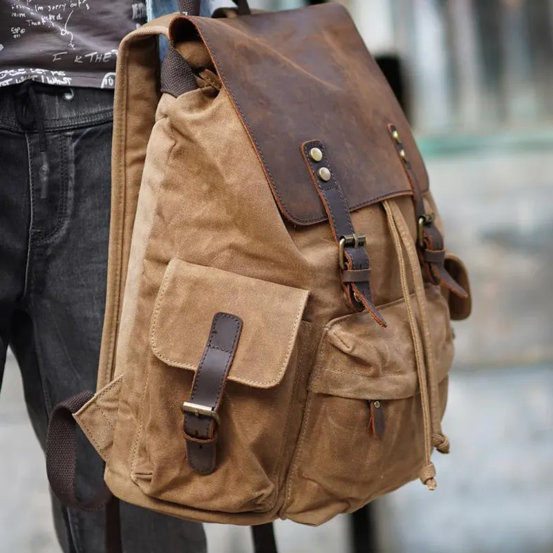 BEMIX PETS Canvas Backpack Men's Multicolor-5