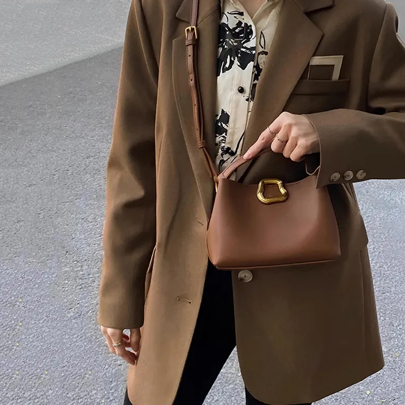 BEMIX PETS PU Bucket Bag Handbag Regular Women's Brown-4