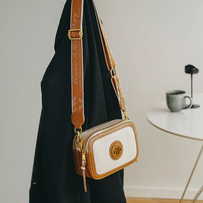 BEMIX PETS PU Camera Bag Shoulder Bag Crossbody Bag Regular Women's White Brown Blue-4