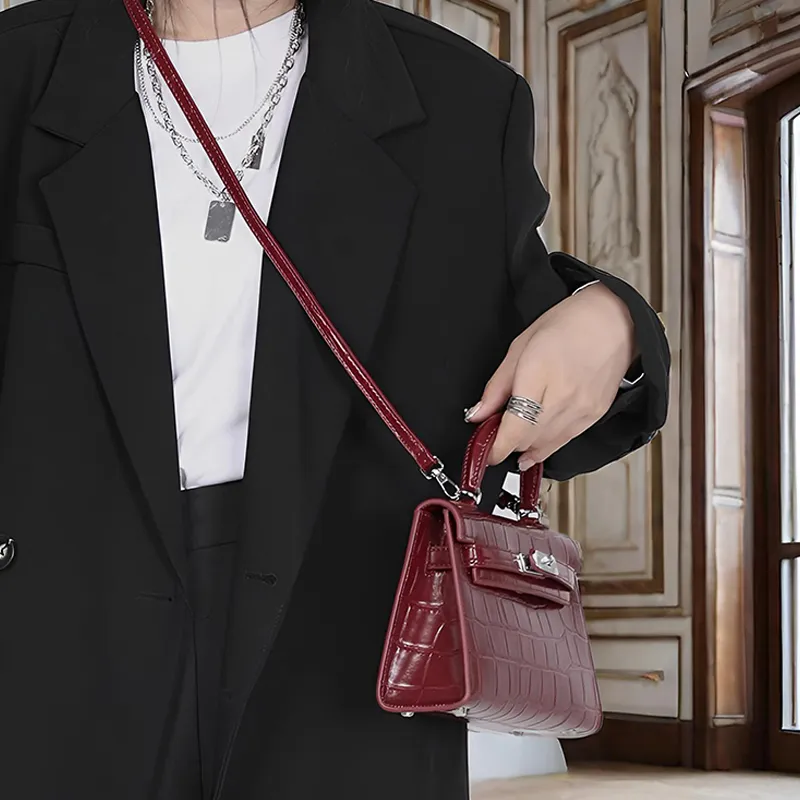 BEMIX PETS PU Handbag Crossbody Bag Women's Burgundy-2