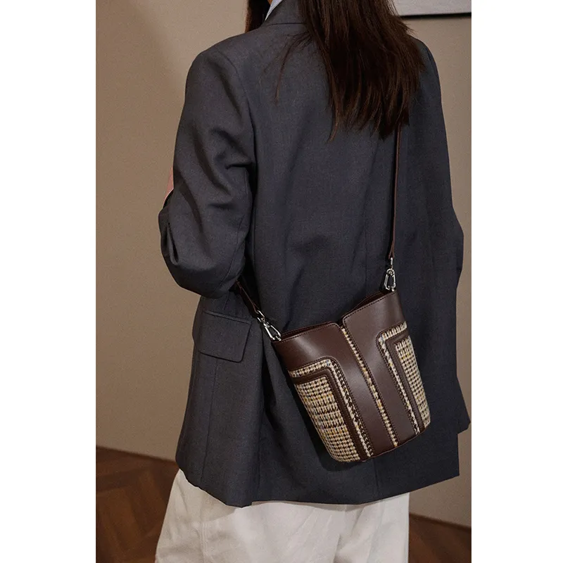 BEMIX PETS Cow Leather Handbag Women's Coffee-4