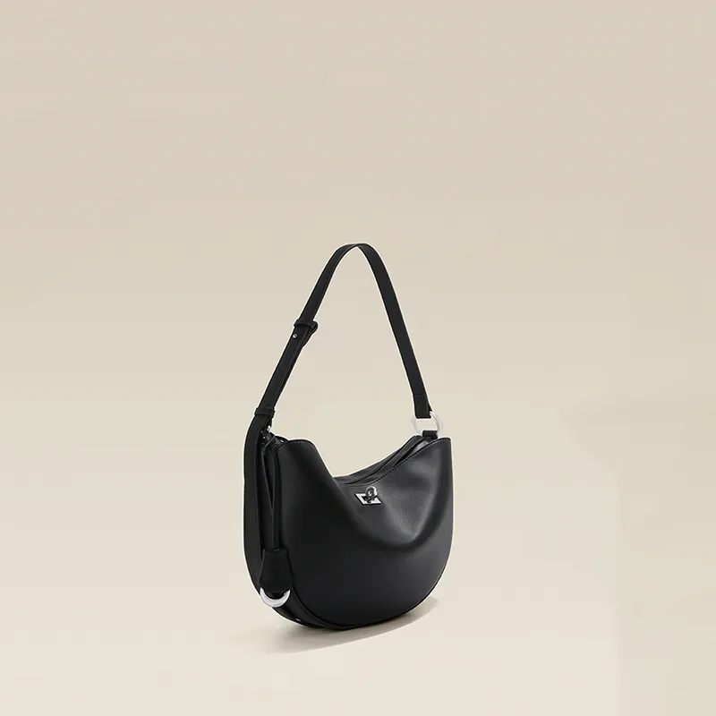 BEMIX PETS Cow Leather Crossbody Bag, Shoulder Bag Women's Black-1