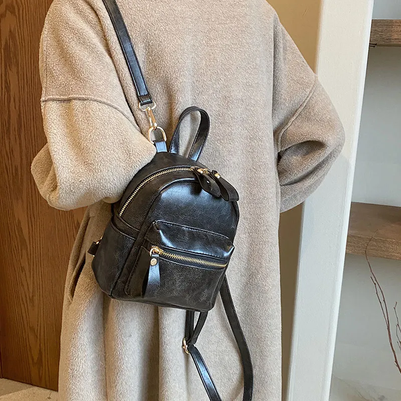 BEMIX PETS PU Backpack Women's Black-2