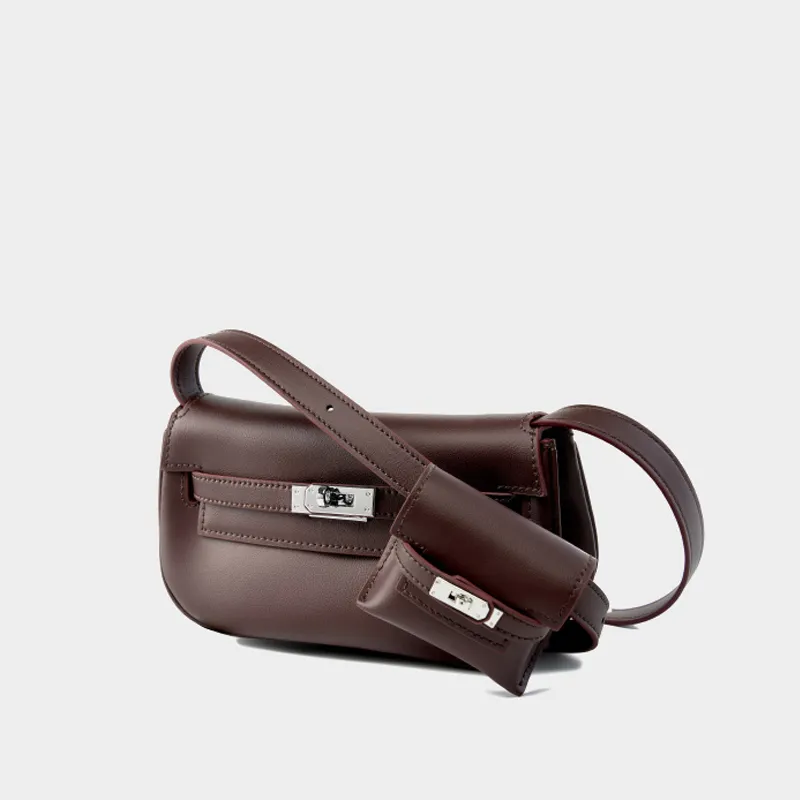 BEMIX PETS Cow Leather Crossbody Bag Small Size Women's Black-13