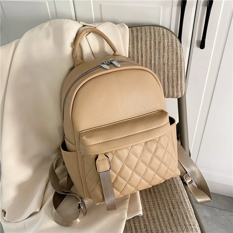 BEMIX PETS PU Backpack Regular Women's Khaki-1