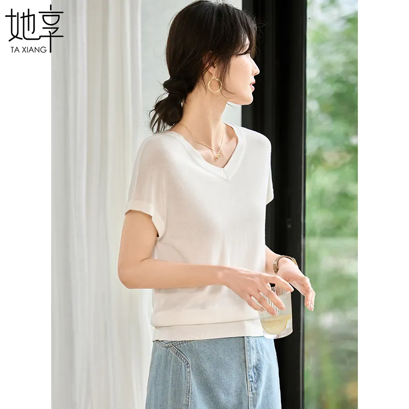 She Enjoys Regular T Shirt Women's Milk White-3