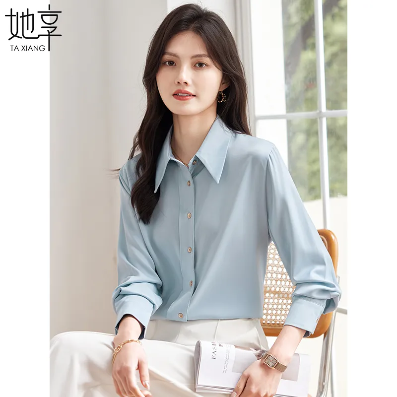 She Enjoys Shirt Women's Morandi Blue-2