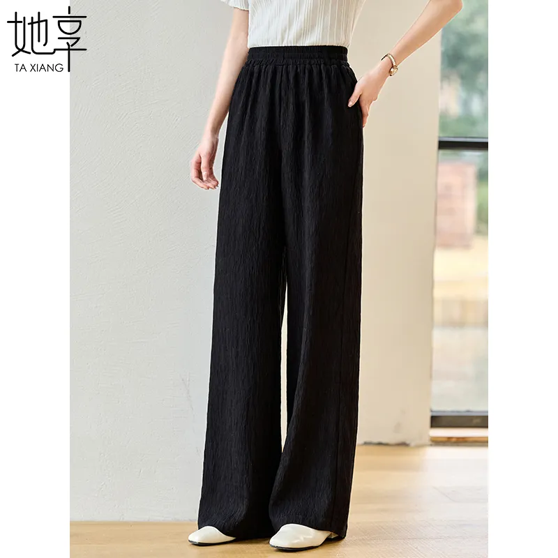 She Enjoys Casual Pants Women's Black-5