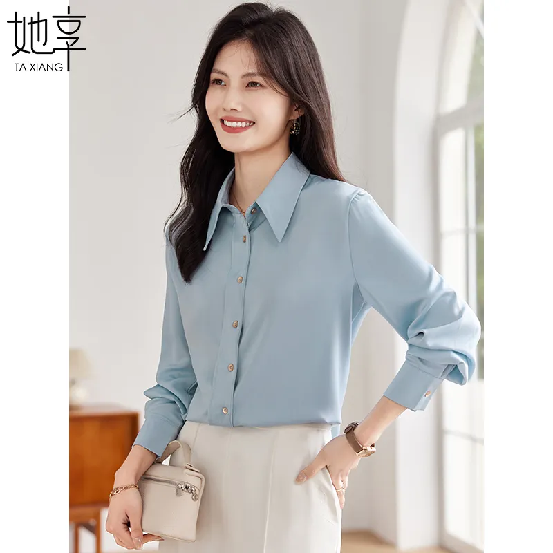 She Enjoys Shirt Women's Morandi Blue-7