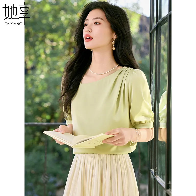 She Enjoys Chiffon Shirt Women's-11
