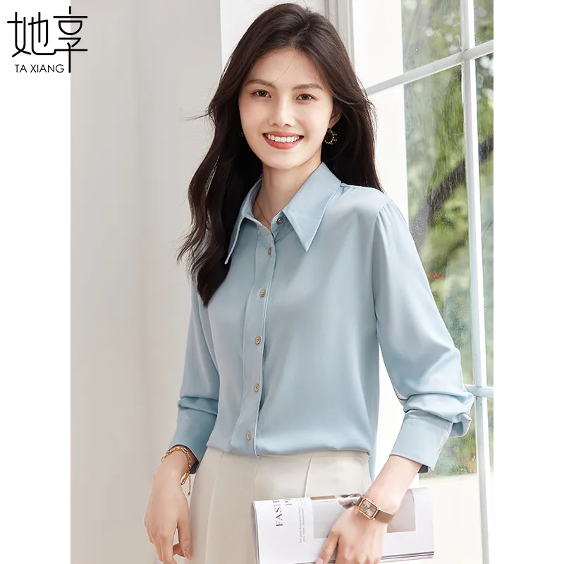 She Enjoys Shirt Women's Morandi Blue-6