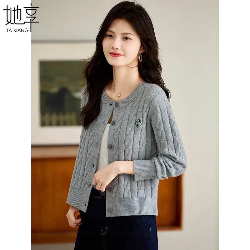 She Enjoys Knitwear Women's Smoke Gray-4