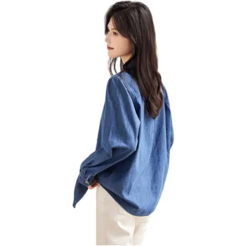 She Enjoys Denim Jacket Women's Navy Blue
