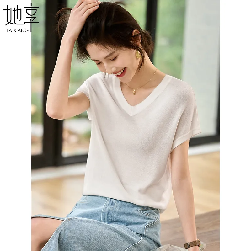 She Enjoys Regular T Shirt Women's Milk White-5