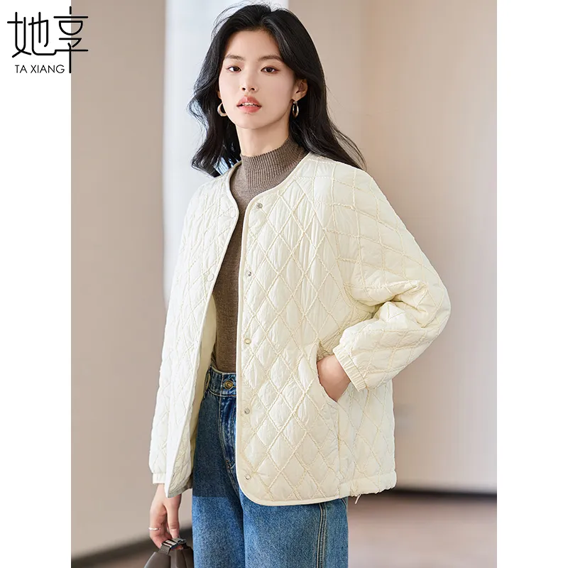 She Enjoys Puffer Jacket Women's Ecru-6