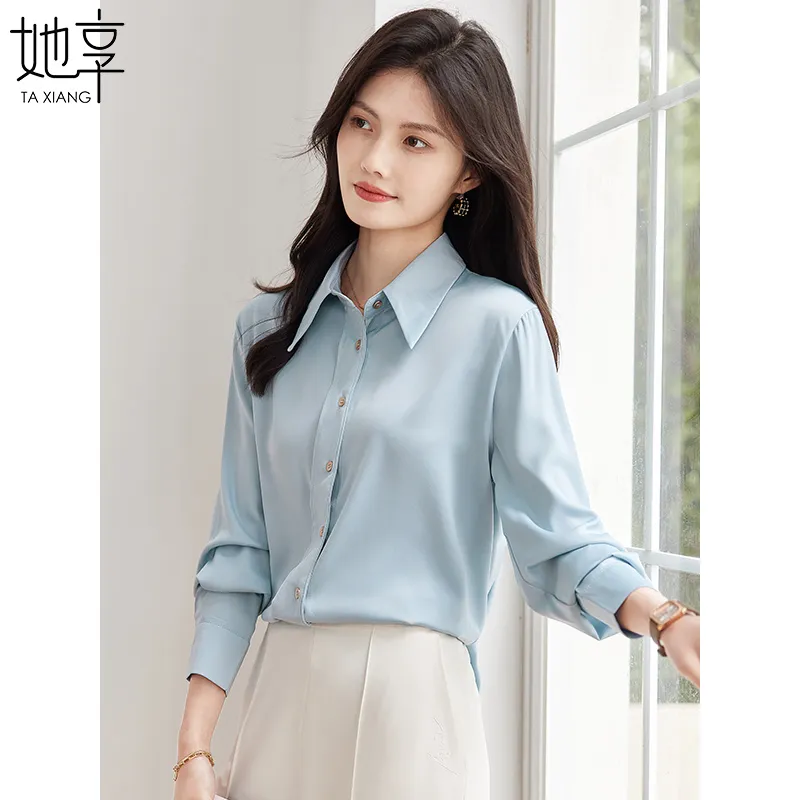 She Enjoys Shirt Women's Morandi Blue-5