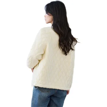 She Enjoys Puffer Jacket Women's Ecru