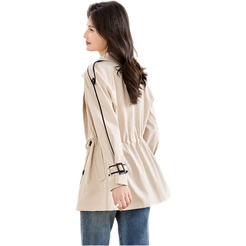 She Enjoys Cropped Coat Women's Light Khaki-0