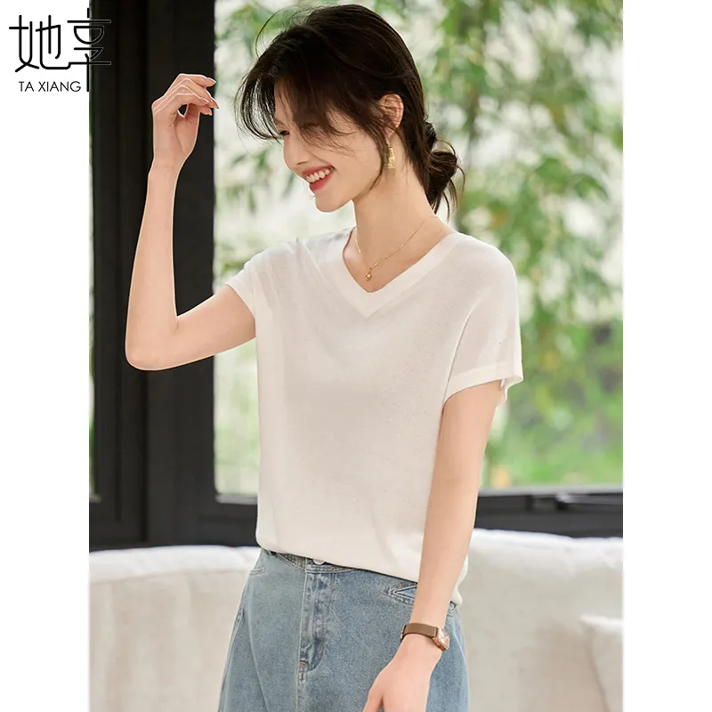 She Enjoys Regular T Shirt Women's Milk White-4