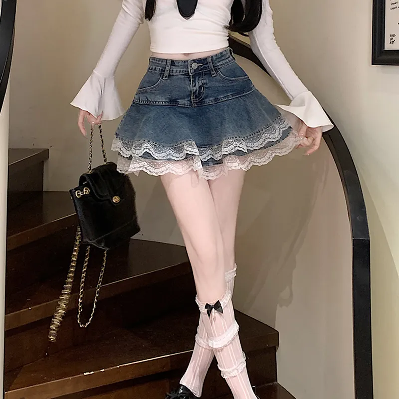 Manekniv Denim Short Skirts Women's-8