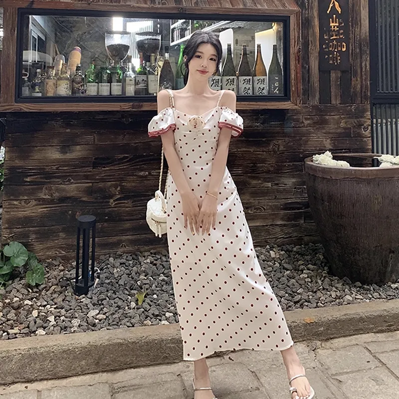 Manekniv Slip Dresses Women's Polka Dot-5