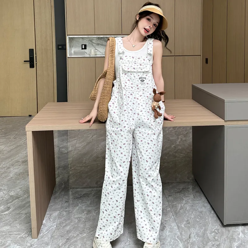 Manekniv Overalls Women's White Floral-4