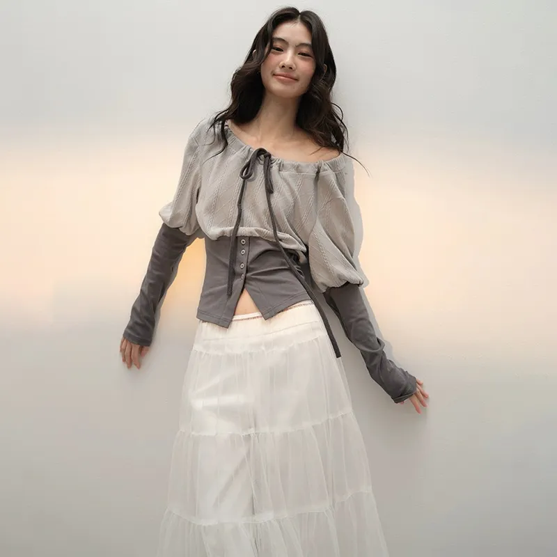 Manekniv Lantern Sleeve T Shirt Women's-3