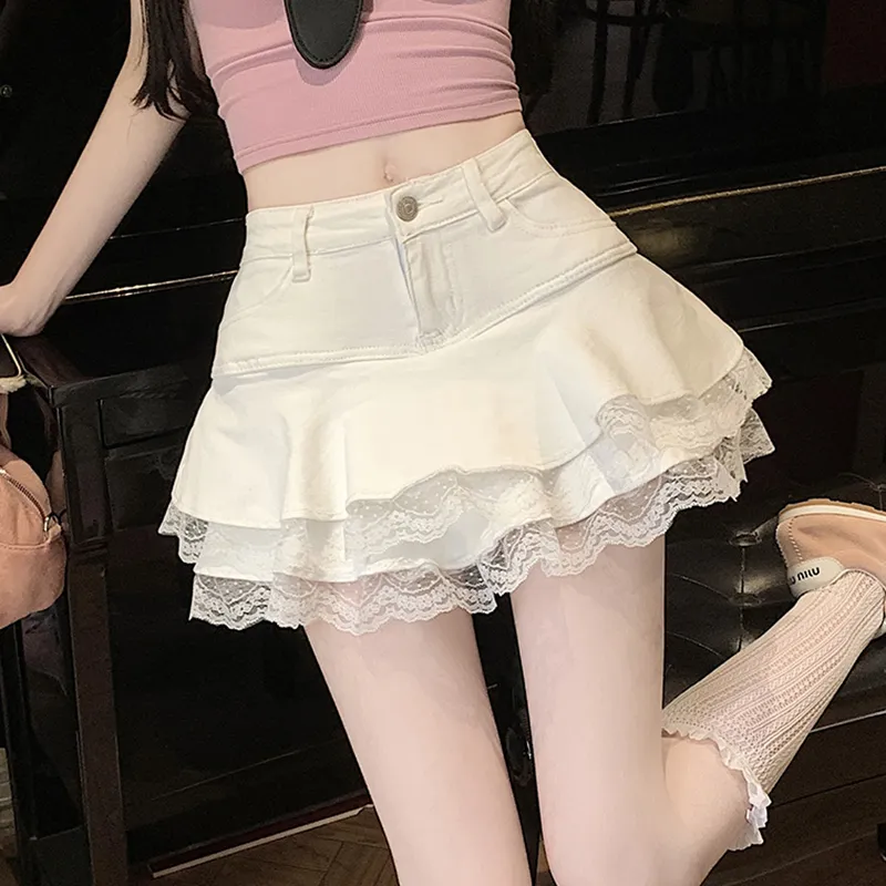 Manekniv Denim Short Skirts Women's-1