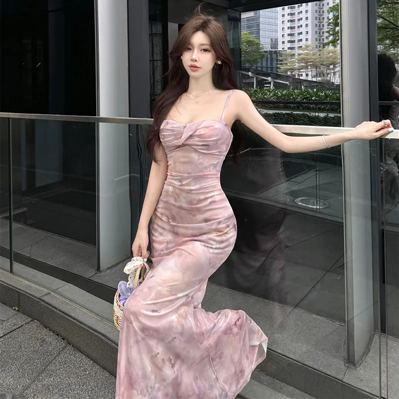 Manekniv Slip Dresses Women's Gradient Pink-7