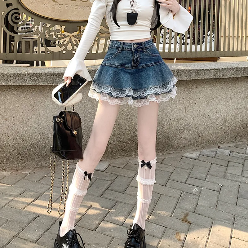 Manekniv Denim Short Skirts Women's-9