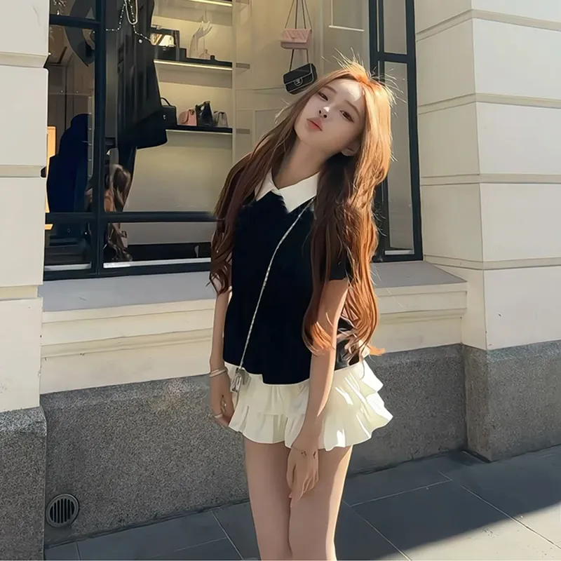 Manekniv Skirt Set Women's Black/White-2