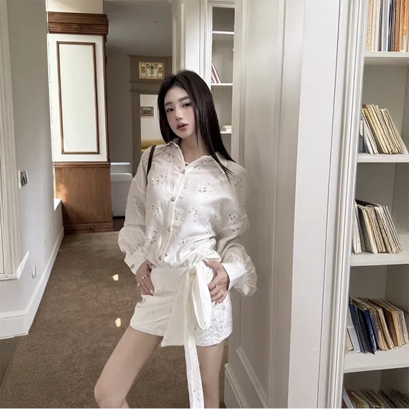 Manekniv Skirt Set Women's White-2
