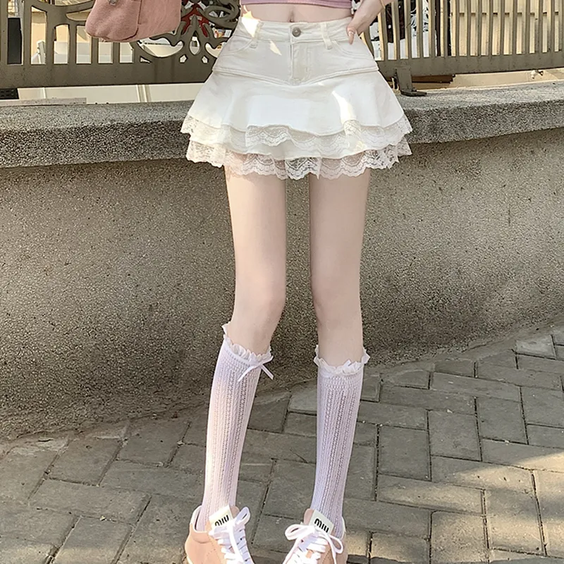 Manekniv Denim Short Skirts Women's-5