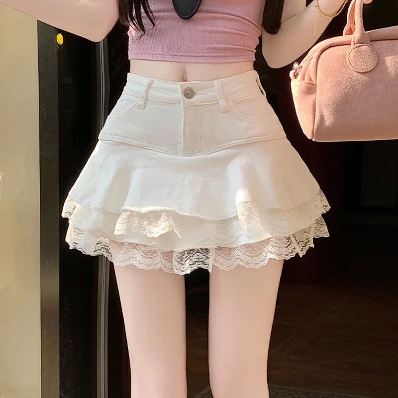 Manekniv Denim Short Skirts Women's-2