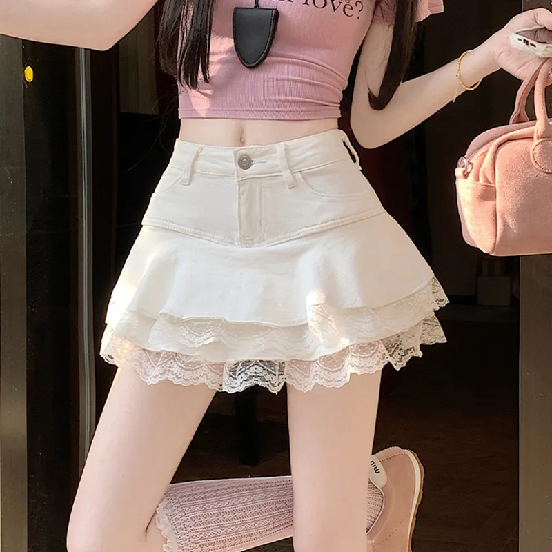 Manekniv Denim Short Skirts Women's-3