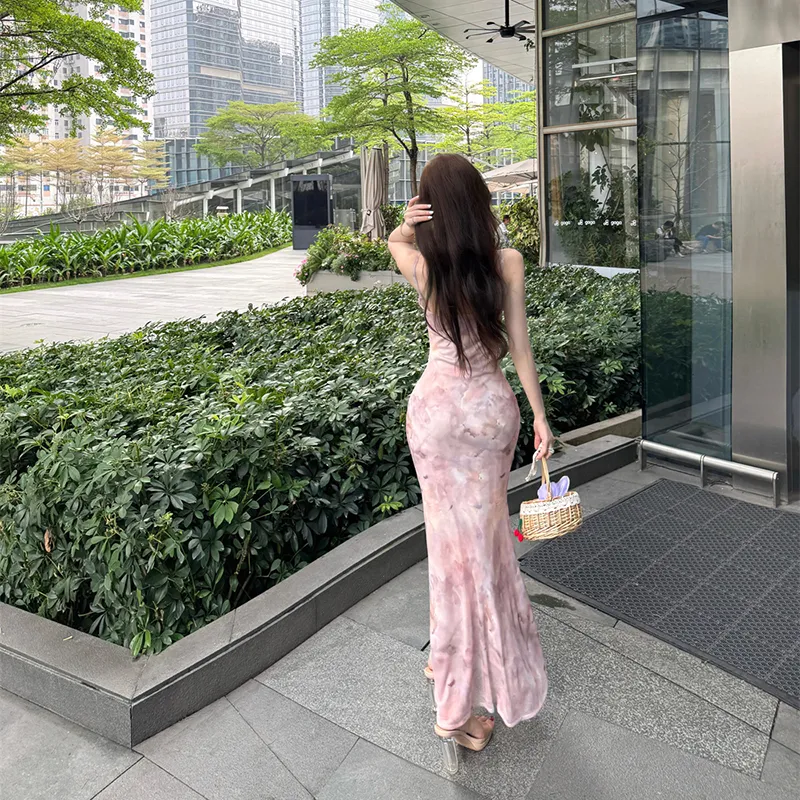 Manekniv Slip Dresses Women's Gradient Pink-6