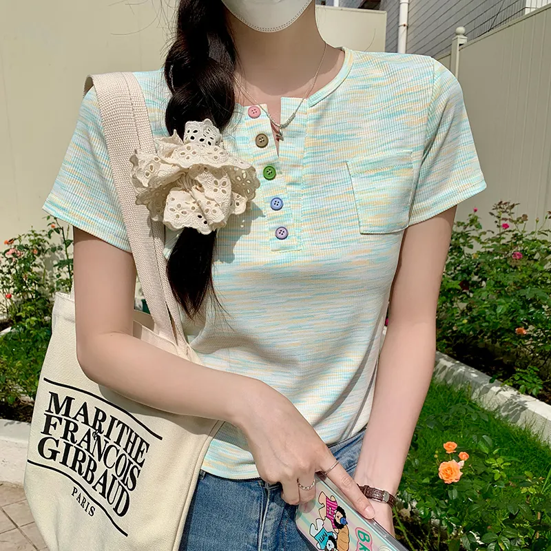 Manekniv Set in Sleeve T Shirt Women's-5