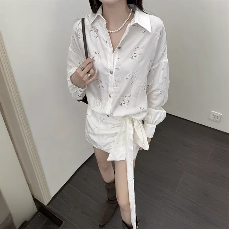 Manekniv Skirt Set Women's White-4