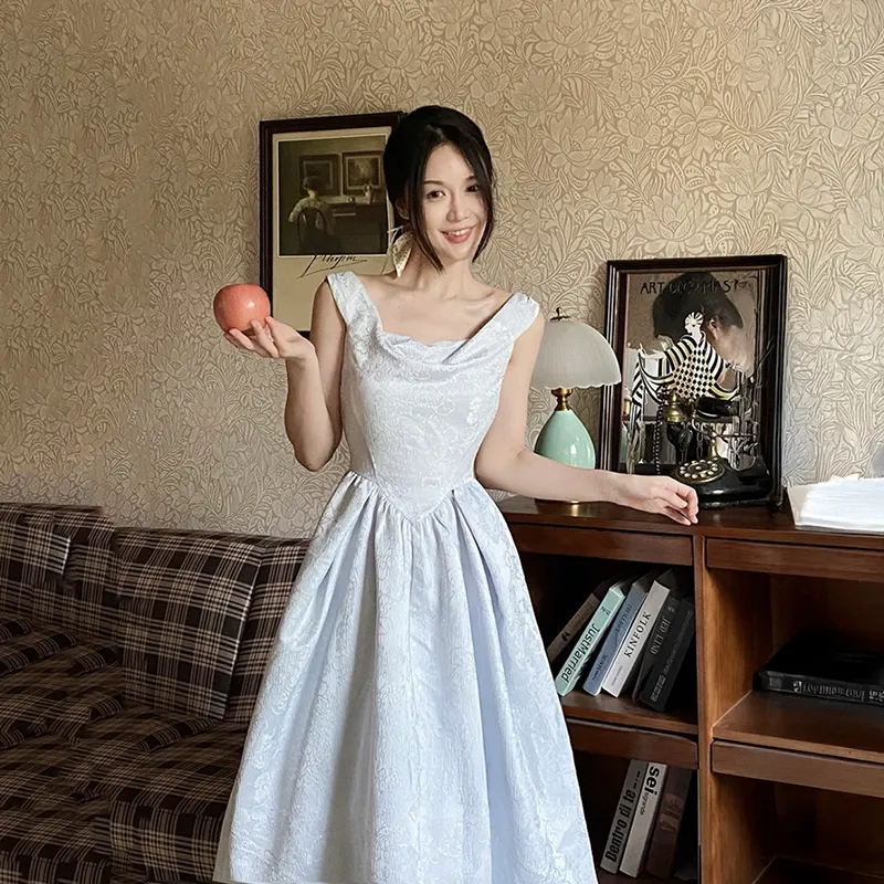 Manekniv Slip Dress Women's Blue-3