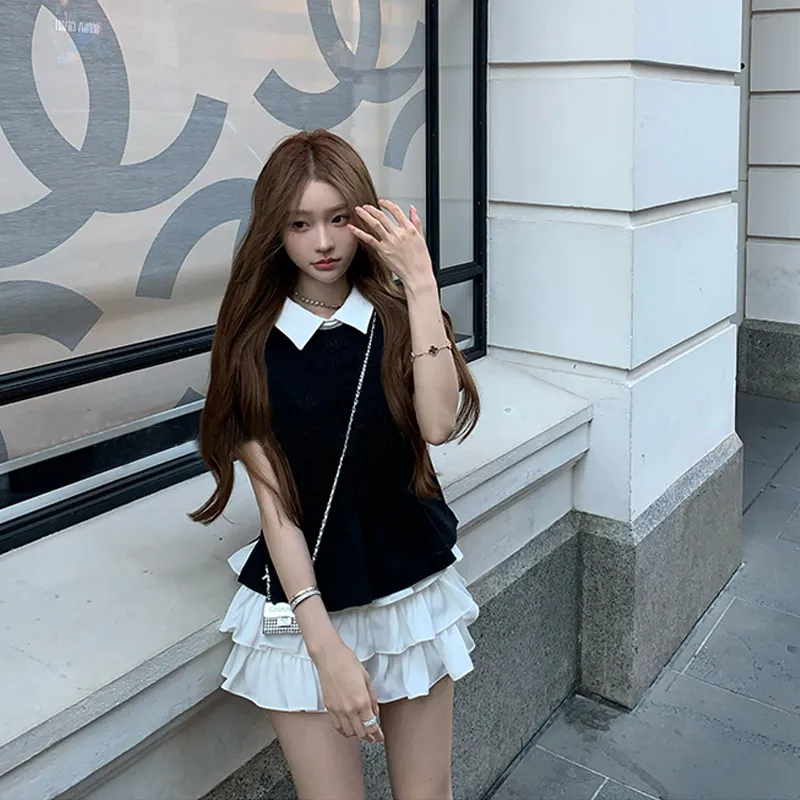 Manekniv Skirt Set Women's Black/White-5