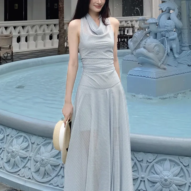 Manekniv Two Piece Skirt Sets Women's Light Blue Two Piece Set-2