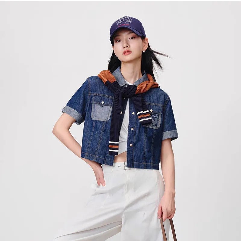 Manekniv Denim Jackets Women's Blue-3