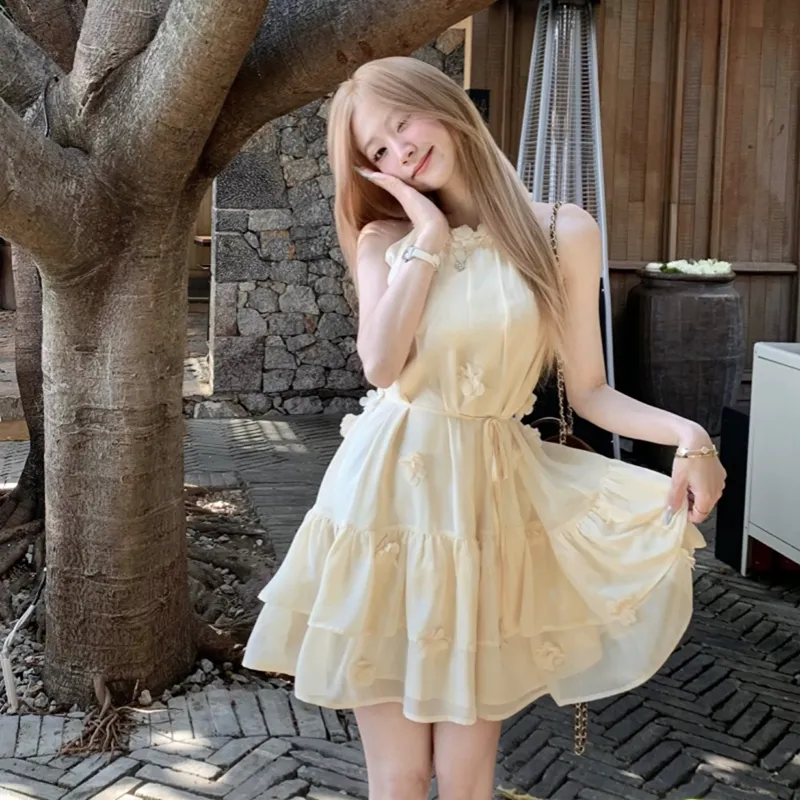 Manekniv Sleeveless Dress Women's Custard-3