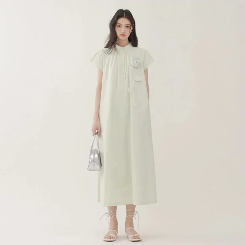 Manekniv Short Sleeved Dress Women's Mint River Green-6