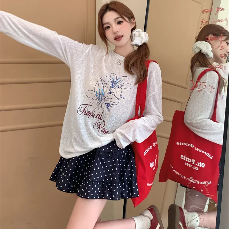 Manekniv Set in Sleeve T Shirt Women's White-6