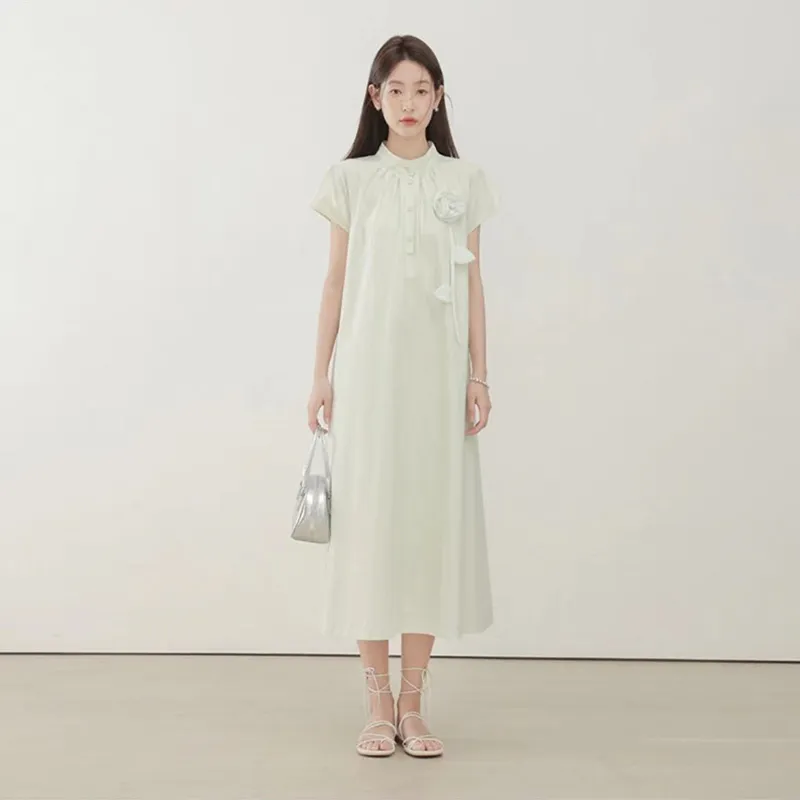 Manekniv Short Sleeved Dress Women's Mint River Green-2