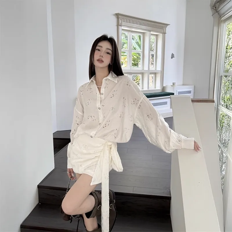 Manekniv Skirt Set Women's White-3
