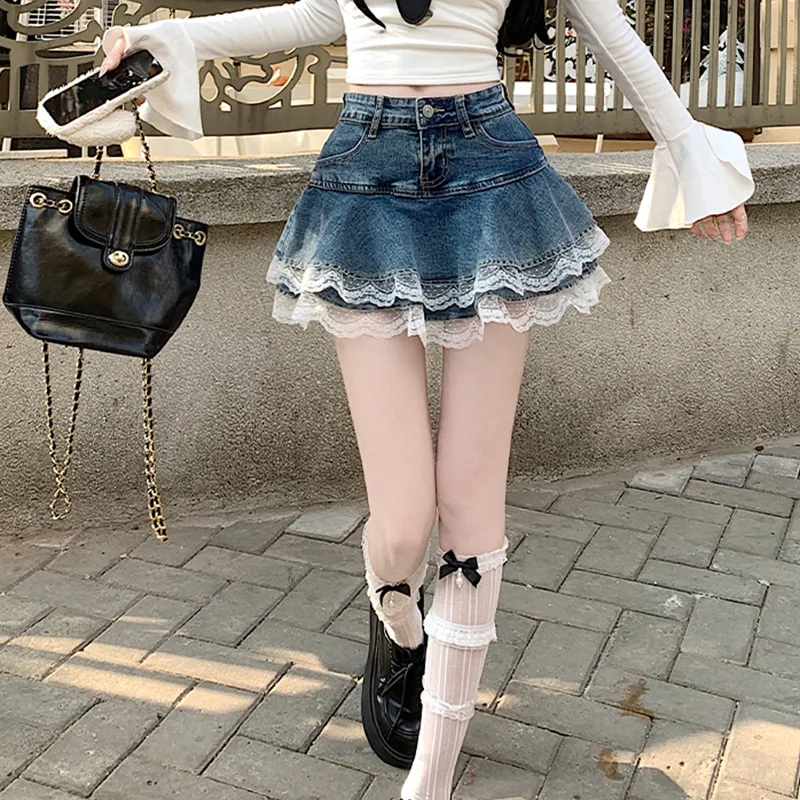 Manekniv Denim Short Skirts Women's-10