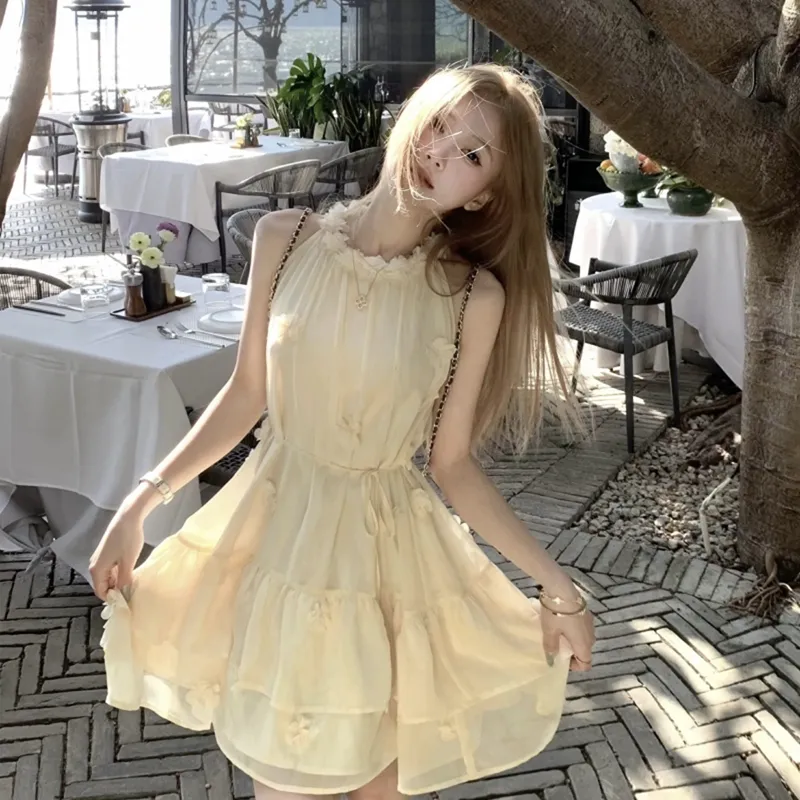 Manekniv Sleeveless Dress Women's Custard-4
