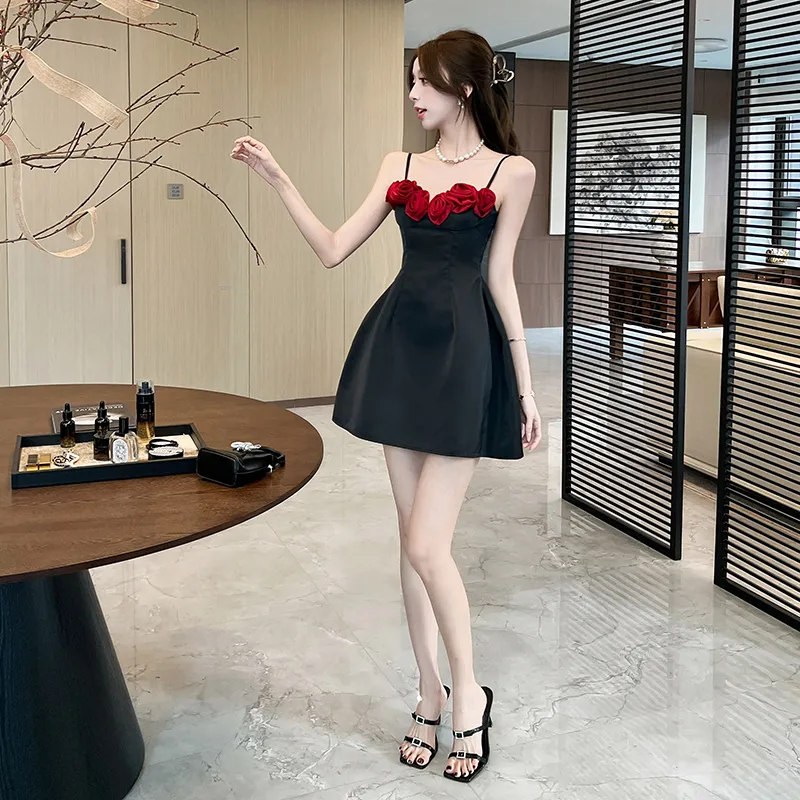 Manekniv Slip Dresses Women's Black-5